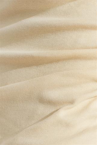 Büzgülü Kayık Yaka Top-Açık Sarı 31589-2Y6