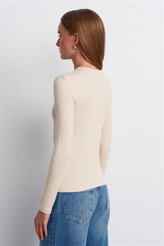 Çıtçıtlı Modal Karışımlı Top-Taş 32024-2Y6