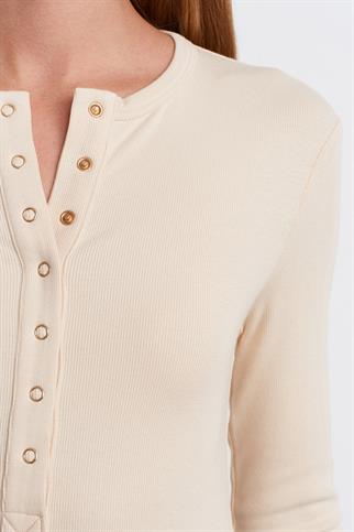 Çıtçıtlı Modal Karışımlı Top-Taş 32024-2Y6