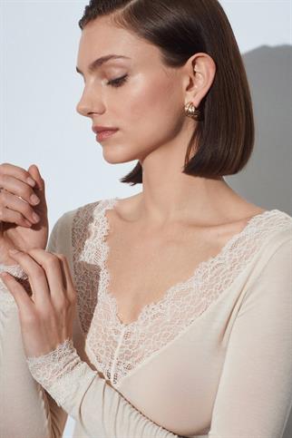 Dantelli Kaşmir Bluz-Taş 32311-2Y6