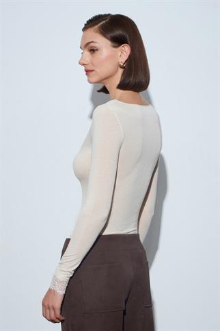 Dantelli Kaşmir Bluz-Taş 32311-2Y6