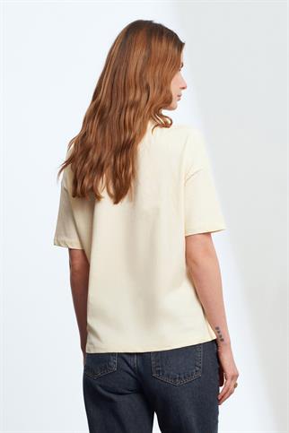 Basic T-Shirt-Açık Sarı 3683-2Y6