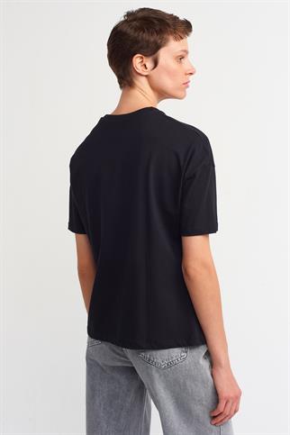 Basic T-Shirt-Siyah 3683-2Y6