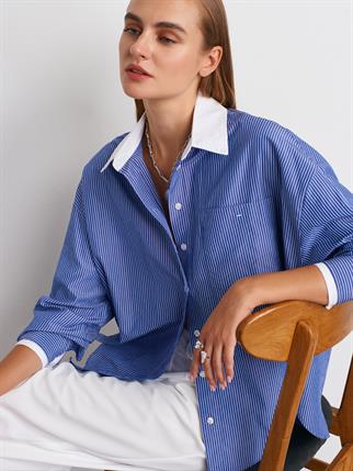 50527-2K6 DİLVİN GÖMLEKMAVİ