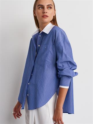 50527-2K6 DİLVİN GÖMLEKMAVİ