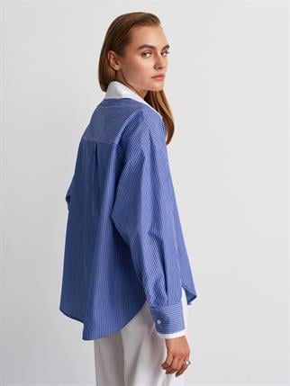 50527-2K6 DİLVİN GÖMLEKMAVİ