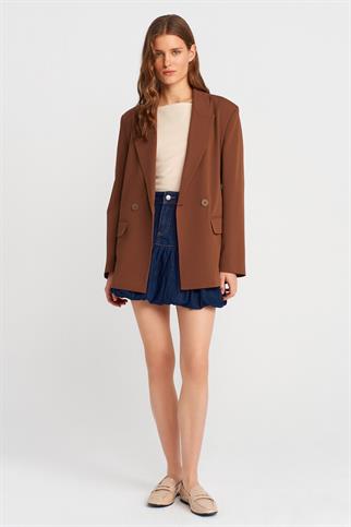 KAHVE KADIN BLAZER CEKET   60759-2Y5