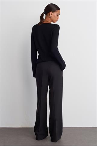 Yüksek Bel Klasik Siyah Kadın  Pantolon 71543-2K5