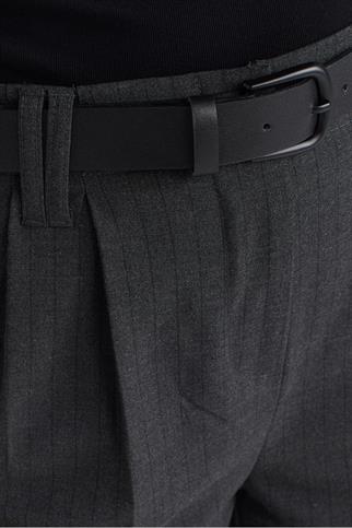 Kemerli Smart Antrasit Kadın Pantolon 71562-2K5