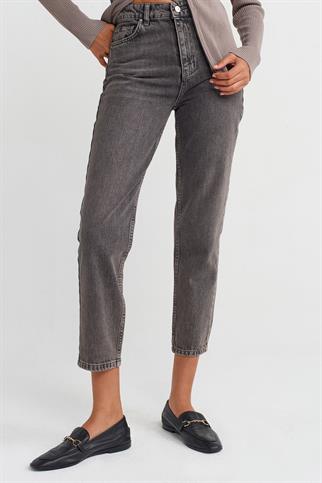 YIKAMALI MOM JEAN SİYAH KADIN PANTOLON  71707-2K5