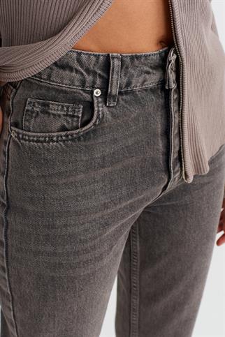 YIKAMALI MOM JEAN SİYAH KADIN PANTOLON  71707-2K5