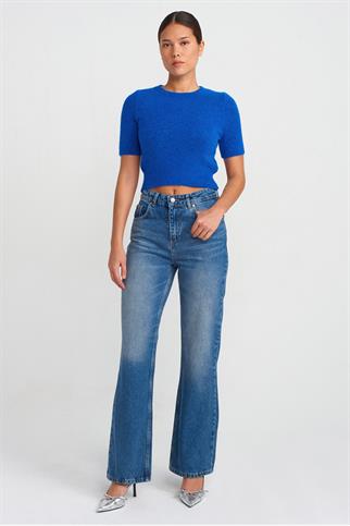 BORU PAÇA MAVİ KADIN PANTOLON 71745-2K5