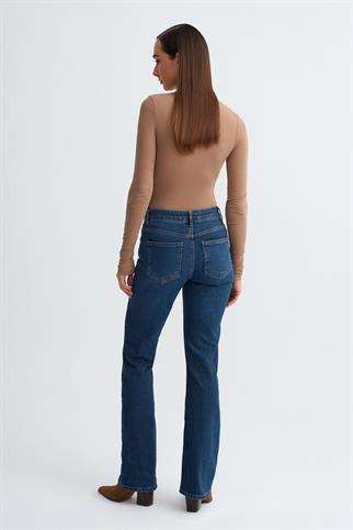 Düşük Bel Likralı Jean-Mavi 72277-2Y6