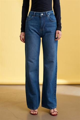Yüksek Bel Wide Leg Jean-Mavi 72293-2Y6