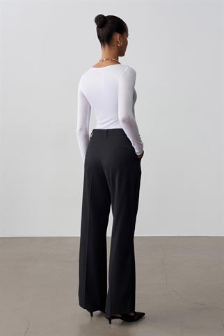 Kapaklı Cep Detaylı Pantolon-Siyah 72647-2Y6