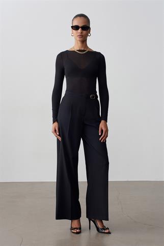 Orta Bel Kemerli Pantolon-Siyah 72662-2Y6