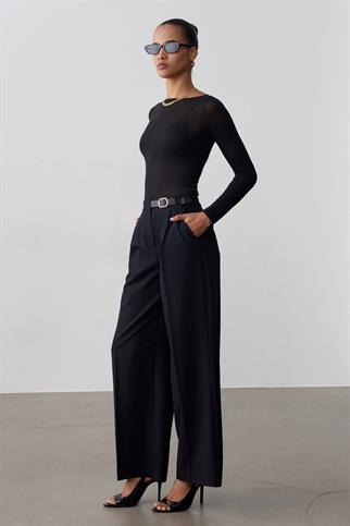 Orta Bel Kemerli Pantolon-Siyah 72662-2Y6
