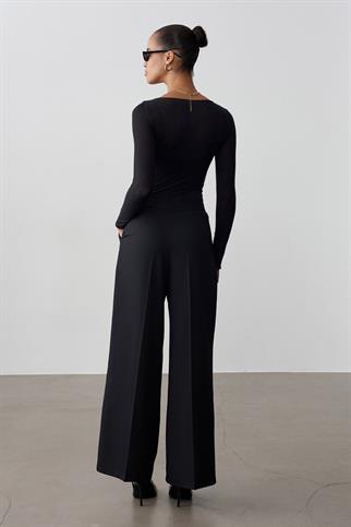 Orta Bel Kemerli Pantolon-Siyah 72662-2Y6