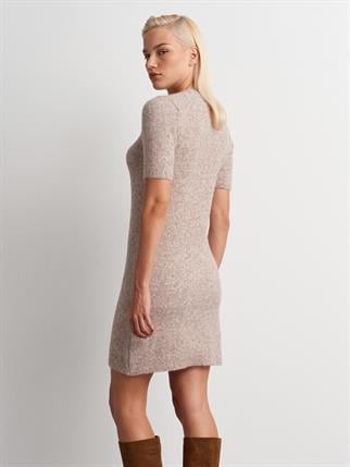 90257-2K6 DİLVİN ELBİSE K.GRİ MELANJ