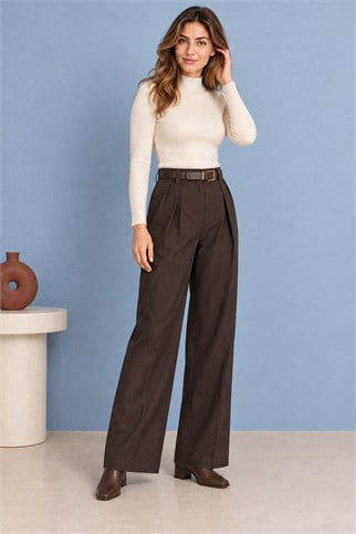 3959-2K7 EFİL PANTOLON-KAHVE