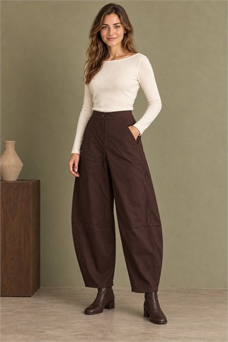 3973-2K7 EFİL PANTOLON-KAHVE