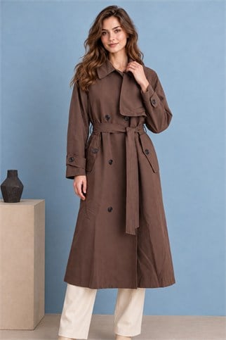 7557-2K7 EFİL TRENCH-KAHVE