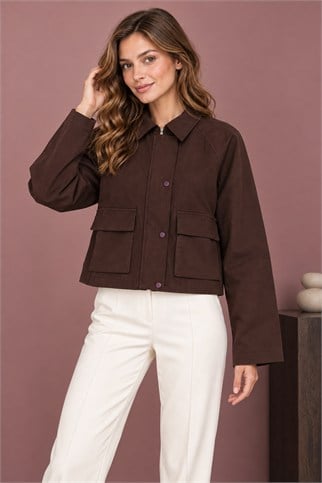 7742-2K7 EFİL TRENCH-KAHVE