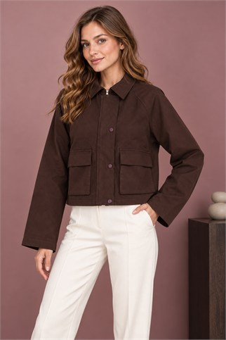7742-2K7 EFİL TRENCH-KAHVE