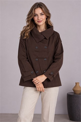 7761-2K7 EFİL TRENCH-KAHVE