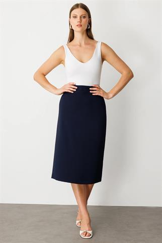 EKOL MİDİ BOY KREP LACİ KADIN ETEK 1008-2Y5 