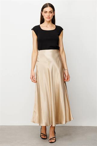 GOLD SATEN UZUN KADIN ETEK  1042-2Y5