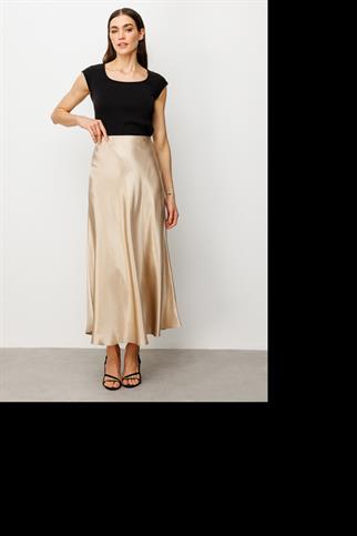 GOLD SATEN UZUN KADIN ETEK  1042-2Y5