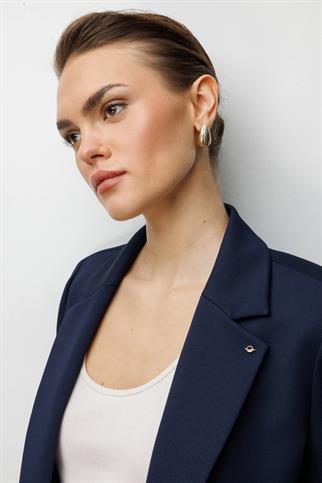 Duble Kol Yanları Yırtmaçlı Ceket Lacivert 1064-2Y6