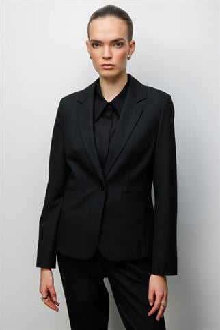 Fleto Cepli Tek Düğme Ceket Siyah 1082-2Y6