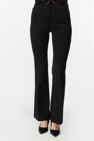 Ekol İspanyol Paça Siyah Kadın Pantolon 1185-2K5
