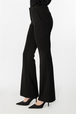 Ekol İspanyol Paça Siyah Kadın Pantolon 1185-2K5