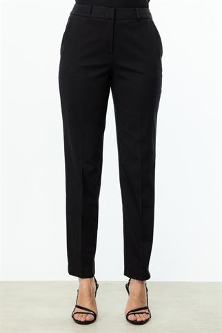 Boru Paça Köprülü Siyah Kadın Pantolon 2026-2Y5