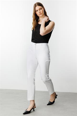 Beli Lastikli Cepsiz Ekru Kadın  Pantolon  2028-2Y5
