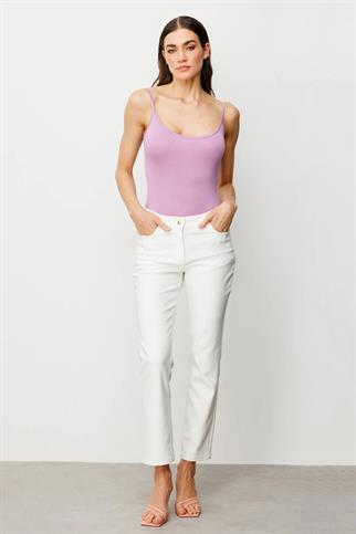 EKOL BEŞ CEPLİ BORU PAÇA EKRU KADIN PANTOLON  2042-2Y5