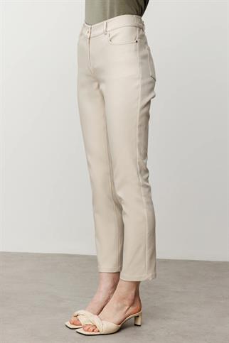 EKOL BEŞ CEPLİ BORU PAÇA KUM KADIN PANTOLON 2042-2Y5