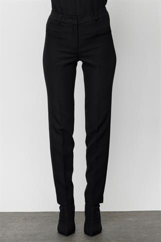 Çizgi Cepli Siyah Kadın Pantolon  2147-2K4