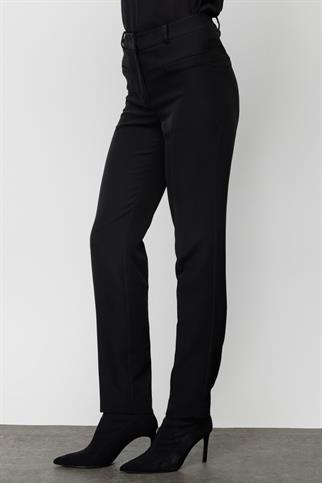 Çizgi Cepli Siyah Kadın Pantolon  2147-2K4