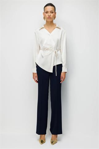 Beli Bağlamalı Büzgülü Bluz Incı 2866-2Y6