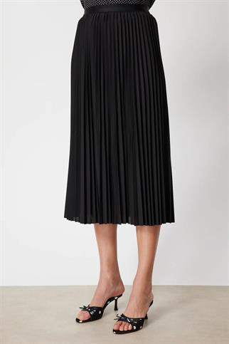 Piliseli Midi Etek Siyah 3960-2Y6