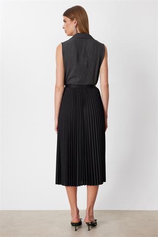Piliseli Midi Etek Siyah 3960-2Y6