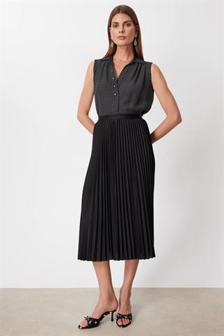 Piliseli Midi Etek Siyah 3960-2Y6