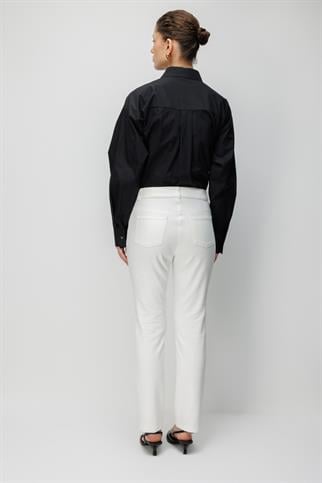 Beş Cep Dar Paça Pantolon Ekru 4032-2Y6