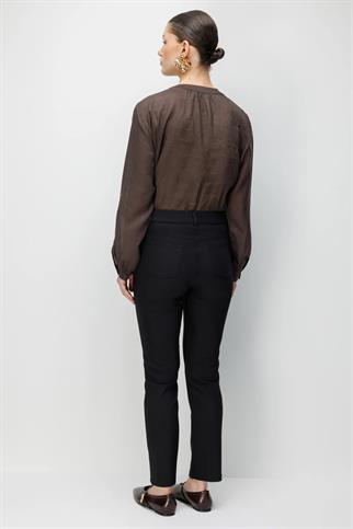 Beş Cep Dar Paça Pantolon Siyah 4032-2Y6