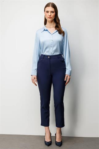 Beş Cep Dar Paça Pantolon Lacivert 4036-2Y6