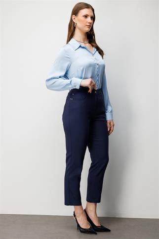 Beş Cep Dar Paça Pantolon Lacivert 4036-2Y6
